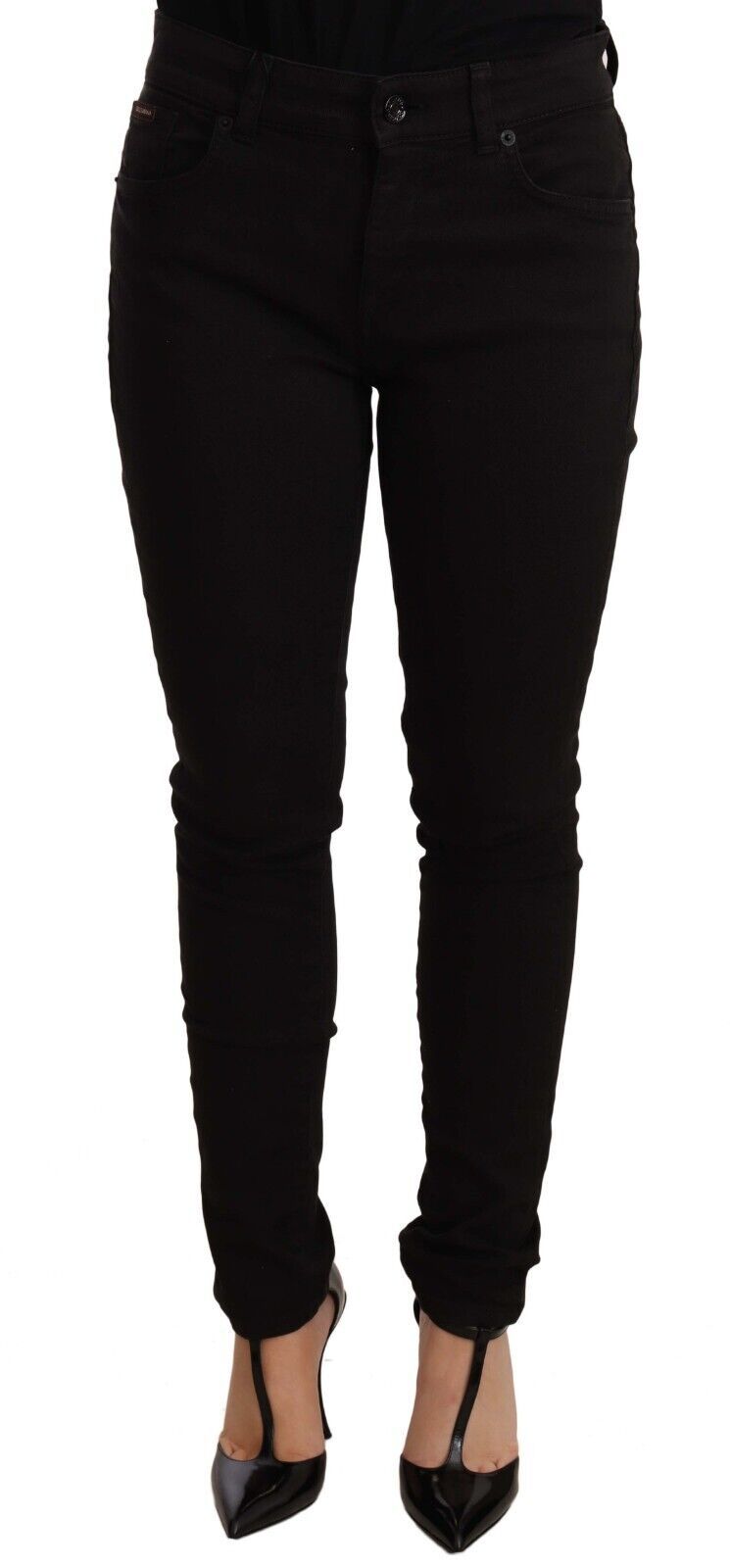 Dolce & Gabbana Schwarze Slim Fit Denim Cotton Stretch Jeans