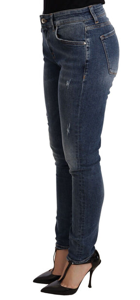 Dolce & Gabbana Blaue Waschung Skinny Denim Cotton Stretch Jeans