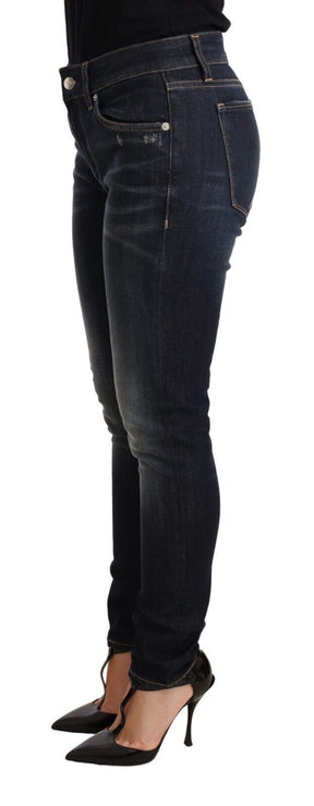 Dolce & Gabbana Blaue Waschung Slim Skinny Denim Cotton Stretch Jeans