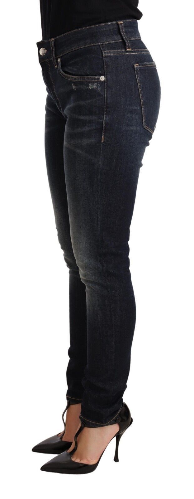 Dolce & Gabbana Blaue Waschung Slim Skinny Denim Cotton Stretch Jeans