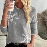 Kuschelig-warmes Herbst Must-Have: Grey Crew Neck Long Sleeve Sweater