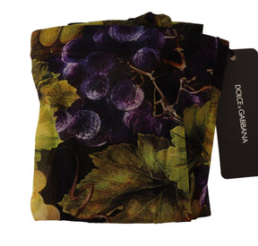 Dolce & Gabbana Schwarze Weintrauben Print Strümpfe Strumpfhosen