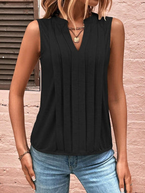 Elegantes schwarzes V-Neck Top – Winter Layering Must-have