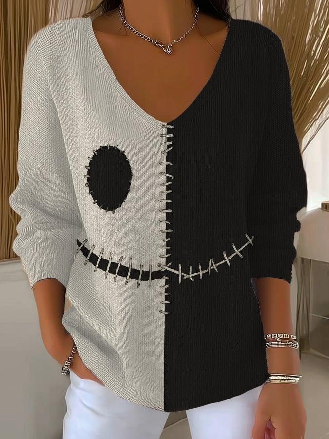 Casual Black Long Sleeve Sweater - Ihr eleganter Begleiter für den Herbst