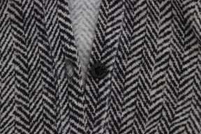 Dolce & Gabbana Schwarz-Weißes Wolltop Strickjacke Pullover