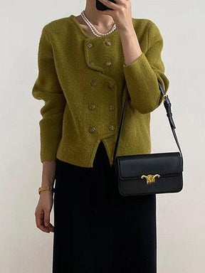 Elegant Plain Long Sleeve Sweater - Dein perfekter kuscheliger Herbstbegleiter
