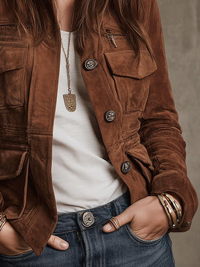 Stylische Plain Long Sleeve Collared Jacket - Ihr Must-Have für den Herbst