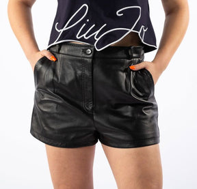 Dolce & Gabbana Schwarzes Lammfell Women's Short