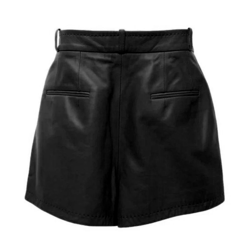 Dolce & Gabbana Schwarzes Lammfell Women's Short