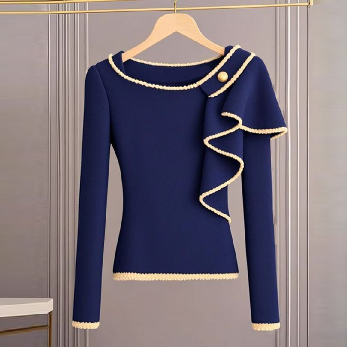 Fresh Blue Long Sleeve Sweater - Dein stylischer Wärmespender für den Herbst