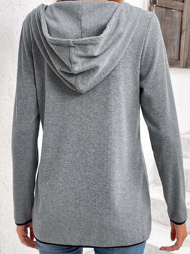 Grey Long Sleeve Sweatshirt - Herbsts-Frische & Stil für Ihren Kleiderschrank