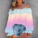 Sweet Multicolor Long Sleeve Top: Herbstsfrischer Stil & Komfort