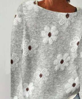Trendy Long Sleeve Print Sweater - Herbstshauch mit Stil und Komfort