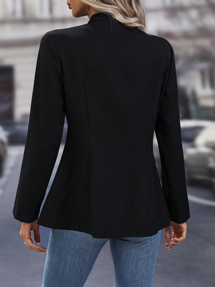 Schwarze Langarm-Outerwear - Dein stilsicherer Begleiter für den Herbst