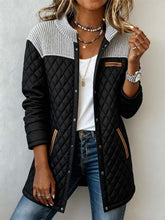 Damen Winter Steppjacke warm wattiert casual schwarz