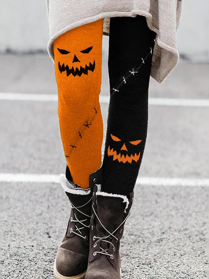 Herbstshafte Orange Hose mit Elastischem Bund & Kordelzug
