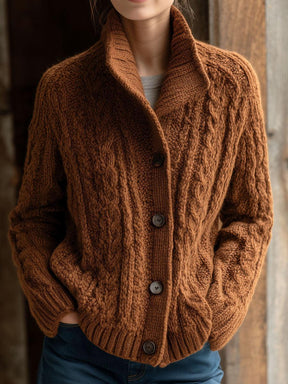 Vielseitiger Herbst-Cardigan in Braun - Warm, Stilvoll & Komfortabel
