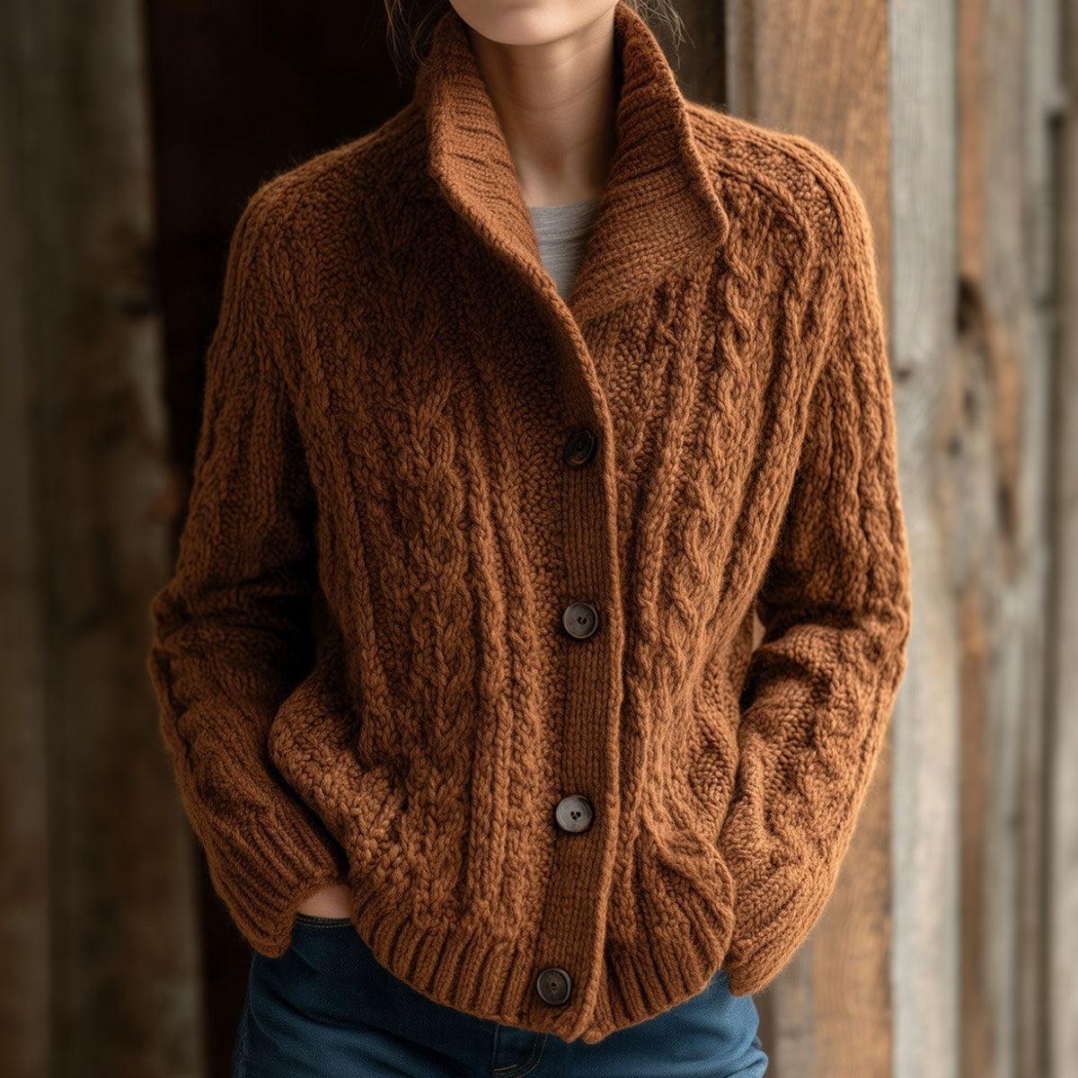 Vielseitiger Herbst-Cardigan in Braun - Warm, Stilvoll & Komfortabel