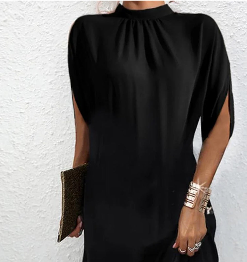 Zeitgenössisches Midi-Kleid - Herbstserwachen mit Stil und Komfort