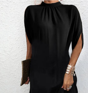 Zeitgenössisches Midi-Kleid - Herbstserwachen mit Stil und Komfort