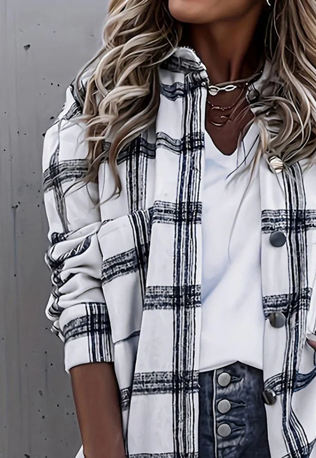Chic Long Sleeve Check Outerwear - Dein stylisches Herbsts-Must-Have
