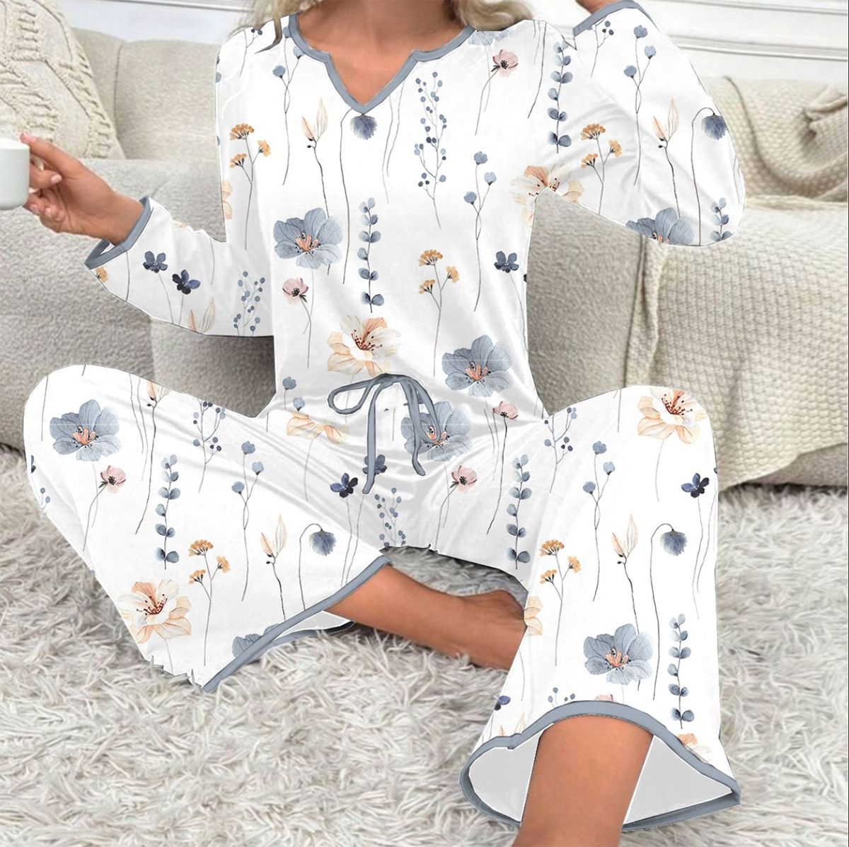 Herbstshaftes Basic Long Sleeve Two Piece Set - Stilvolles & Komfortables Outfit