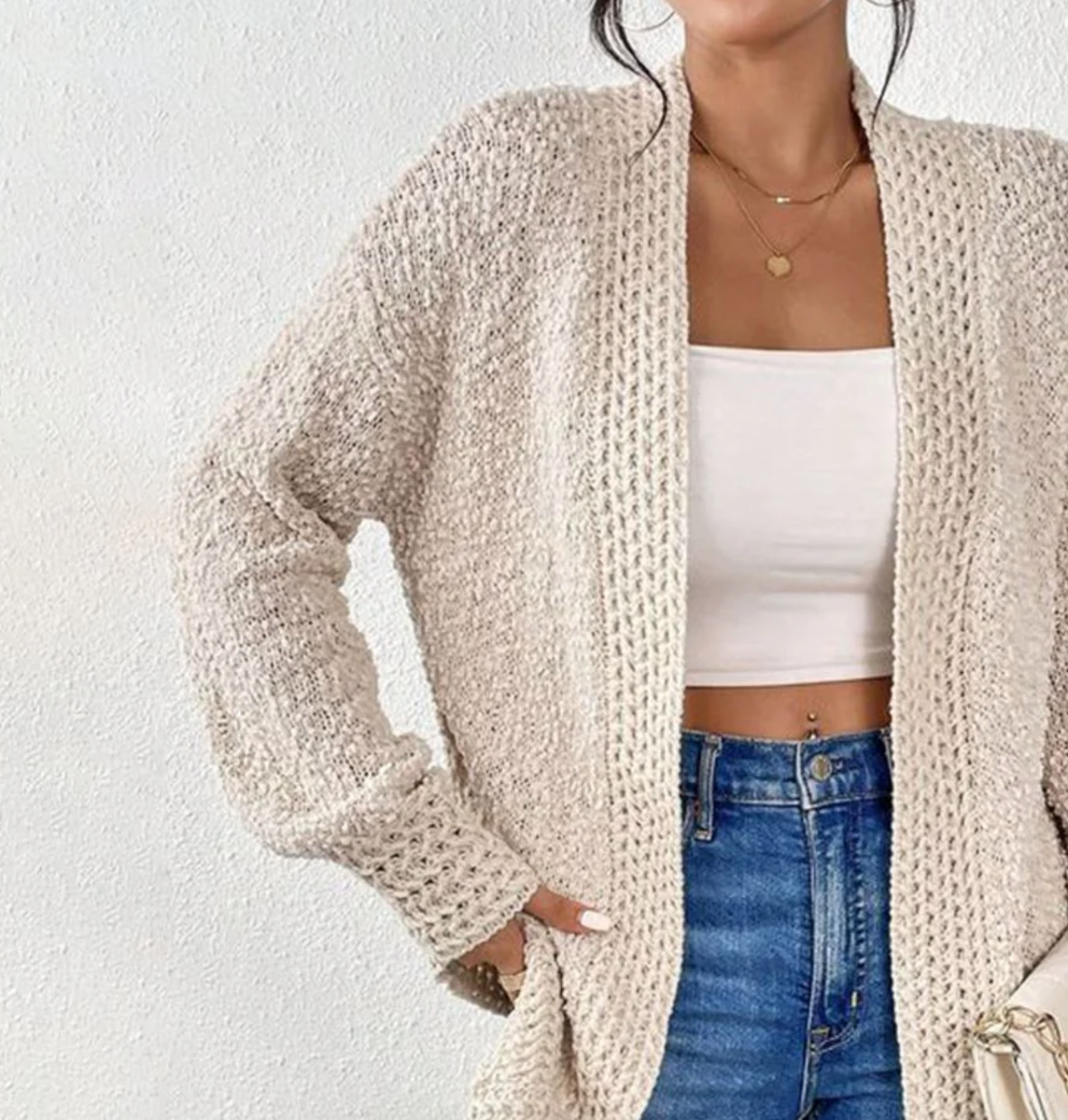 Herbst-Cardigan in Elfenbein: Komfort & Stil für kühle Tage