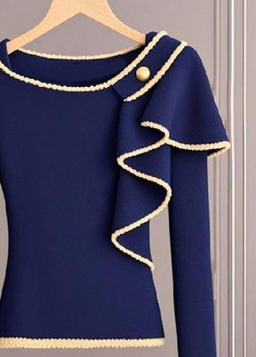 Fresh Blue Long Sleeve Sweater - Dein stylischer Wärmespender für den Herbst