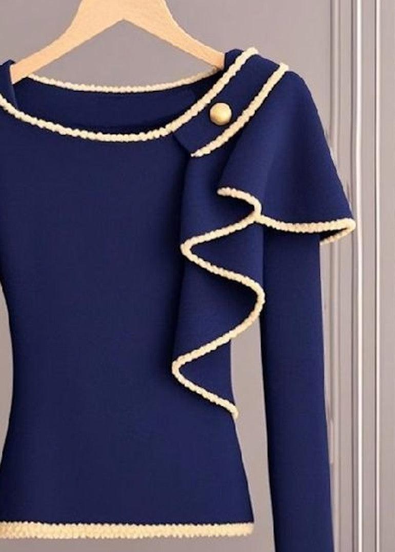 Fresh Blue Long Sleeve Sweater - Dein stylischer Wärmespender für den Herbst