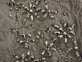 Dolce & Gabbana Schwarzer Kristall Handgefertigter Über-Knie-Rock