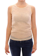 Dolce & Gabbana Beige ärmelloses Baumwolltop Tank Bluse