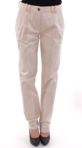 Dolce & Gabbana Beigefarbene Baumwoll-Chino-Hose