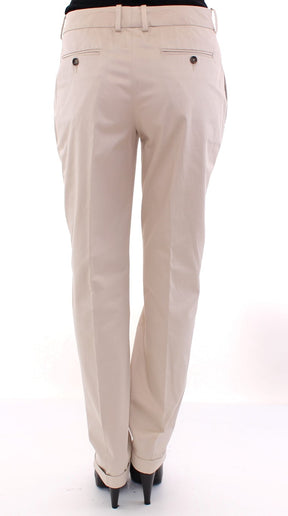 Dolce & Gabbana Beigefarbene Baumwoll-Chino-Hose