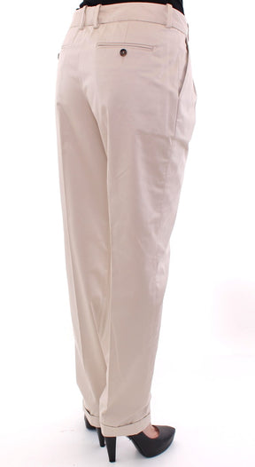 Dolce & Gabbana Beigefarbene Baumwoll-Chino-Hose