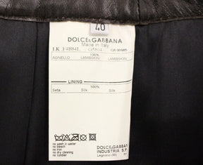 Dolce & Gabbana Brauner gerader Rock aus Patchwork-Leder