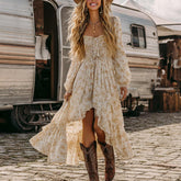 Stylisches Midi-Kleid mit Karree-Ausschnitt - Perfekt für den Herbst