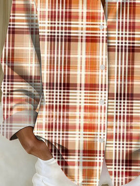 Winter Flanell Damenhemd kariert warm casual Oversize