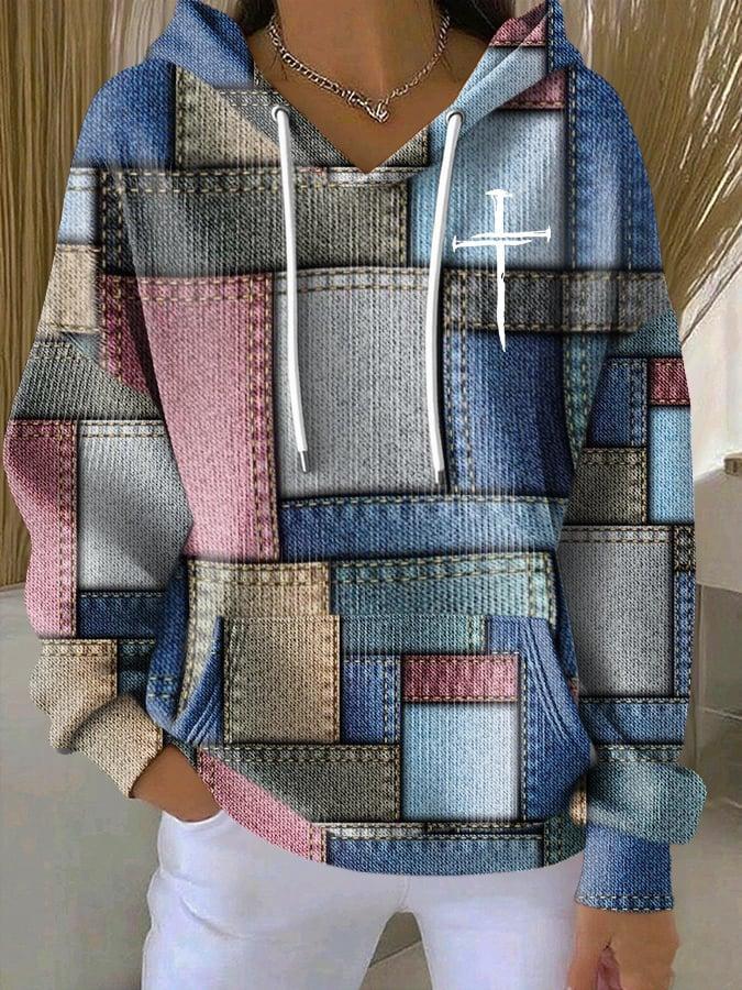 Trendiges Blaues Langarm-Sweatshirt - Herbsts-Upgrade für Stil & Komfort