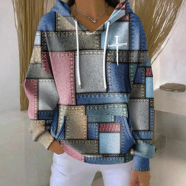 Trendiges Blaues Langarm-Sweatshirt - Herbsts-Upgrade für Stil & Komfort