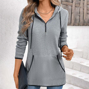 Grey Long Sleeve Sweatshirt - Herbsts-Frische & Stil für Ihren Kleiderschrank