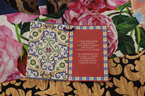 Dolce & Gabbana Multicolor Pachwork Floral Mantel Jaquard Minikleid