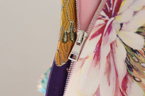 Dolce & Gabbana Kleid Midi Patchwork Floral Jaquard Seide