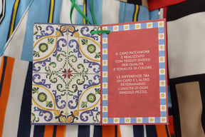 Dolce & Gabbana Mehrfarbig gestreifte Baumwollhose mit hoher Taille