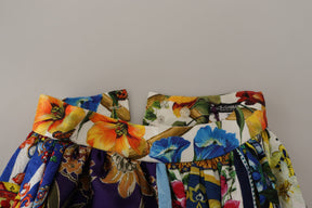 Dolce & Gabbana Multicolor Patchwork Sizilien Langer Maxirock