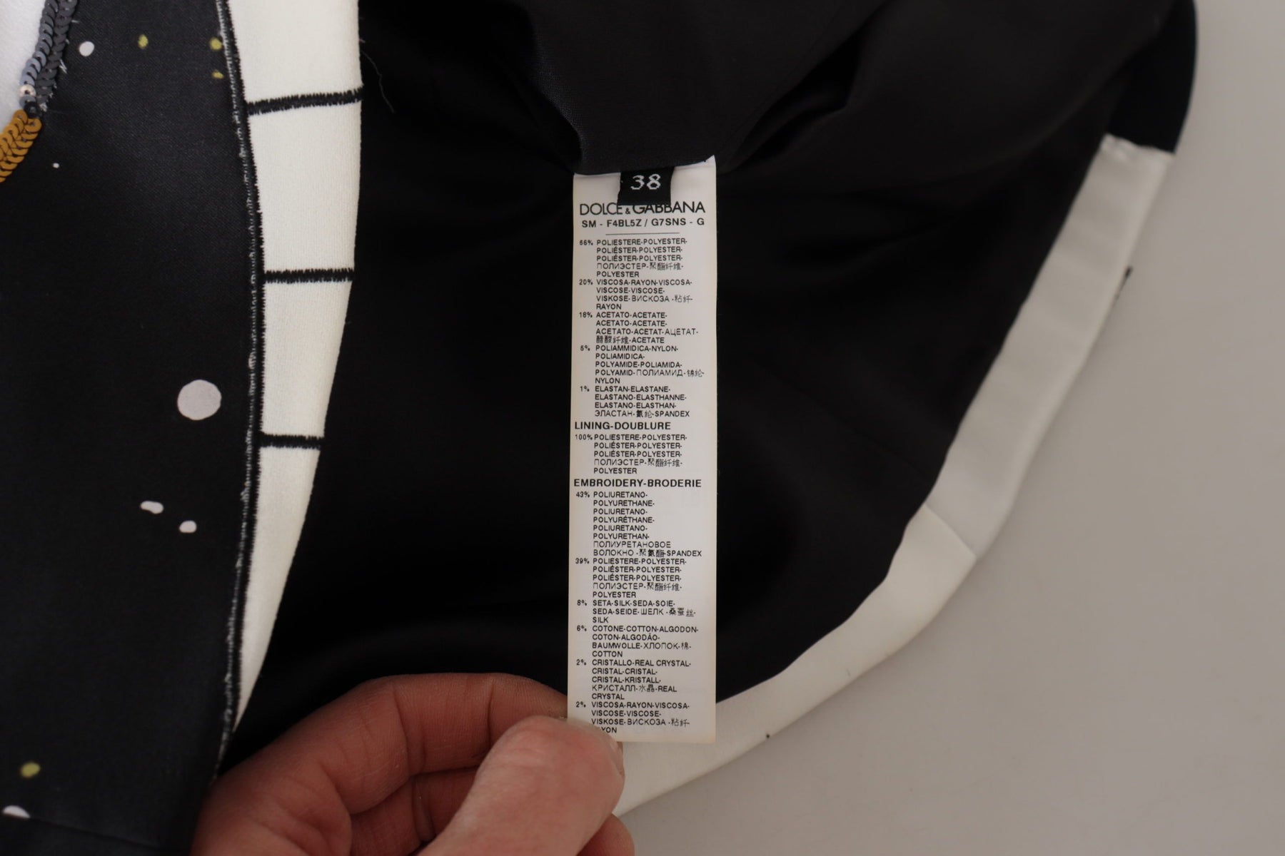 Dolce & Gabbana Schwarzer Liebesuhr Pailletten-Piano-Rock