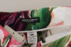 Dolce & Gabbana Multicolor Hohe Taille Hot Pants Shorts