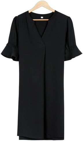 Herbstsbegleiter 'One for the Ages' Schwarzes Shift-Kleid - Vielseitig & Komfortabel