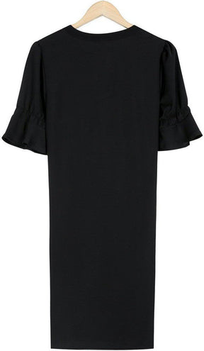 Herbstsbegleiter 'One for the Ages' Schwarzes Shift-Kleid - Vielseitig & Komfortabel