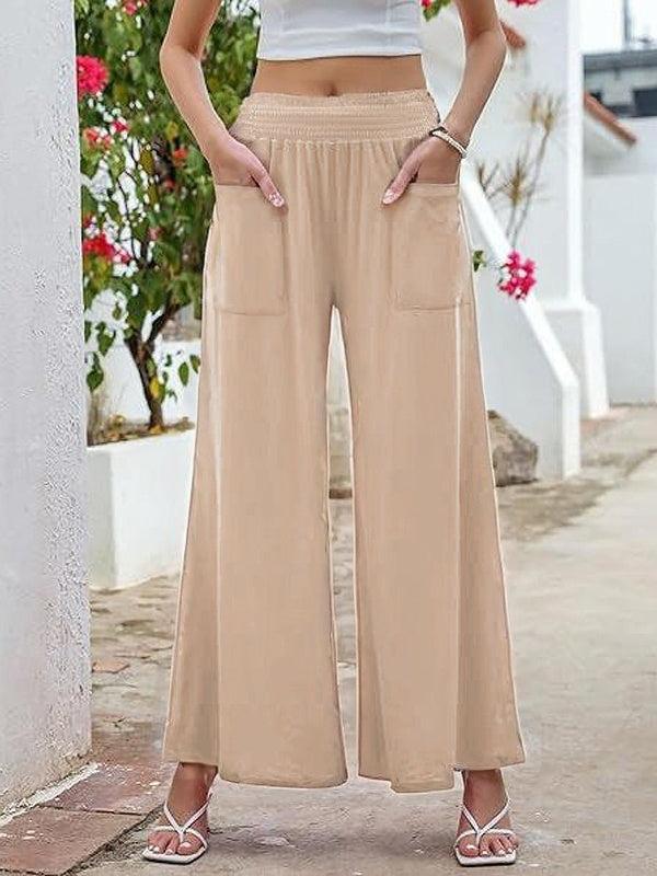 Apricotfarbene Plain Pants - Herbstsgarderobe Must-Have mit Komfort & Stil
