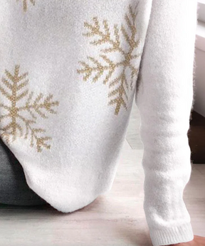 Herbstlicher Simple Snowflake Langarm-Pullover - Stilvoller Komfort für kühle Tage